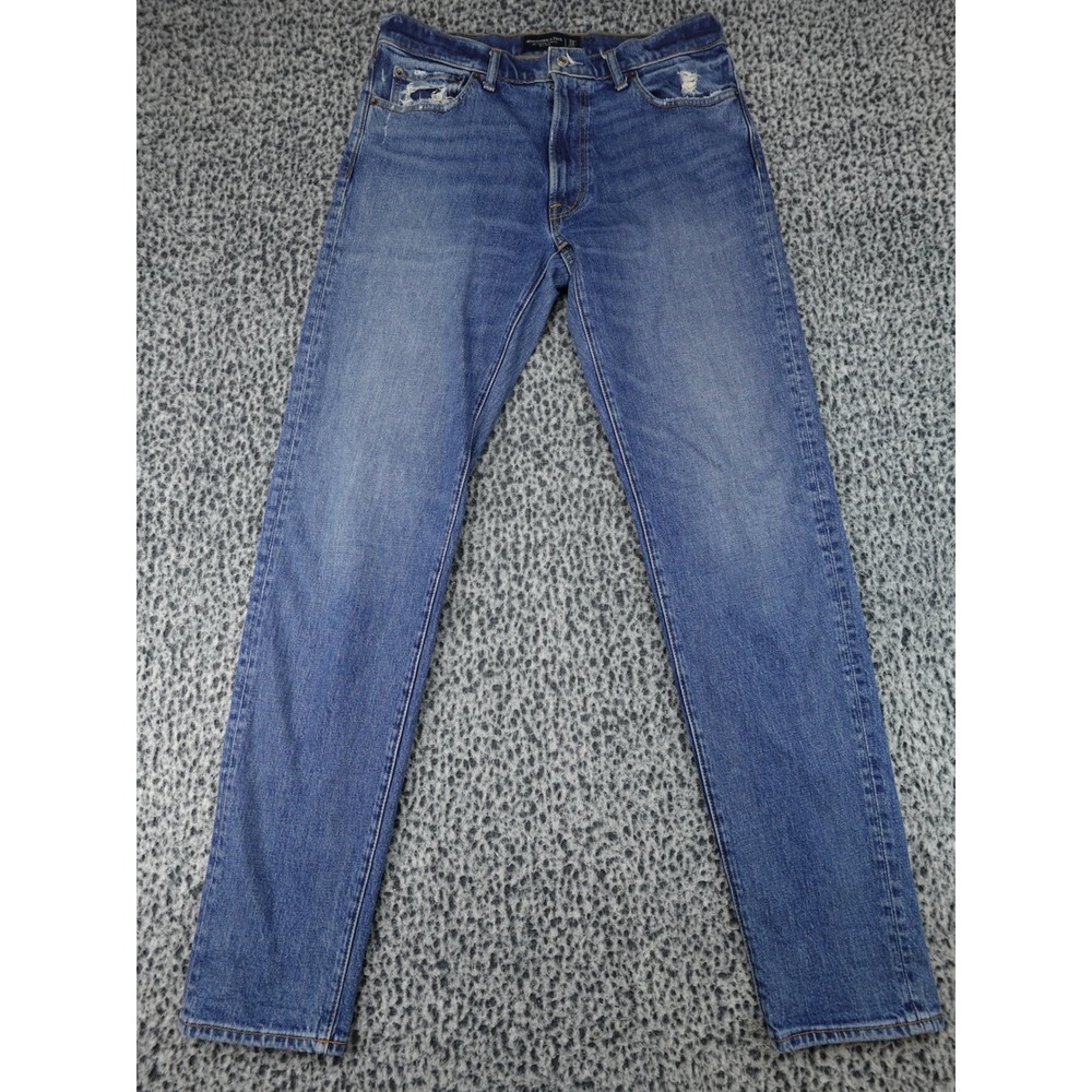 Abercrombie‎ & Fitch Jeans Mens 33x34 Blue 90s Slim Vintage Stretch 11049